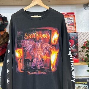Vintage Satyricon Black Graphic Long Sleeve Shirt